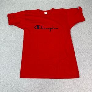 Vintage Champion Shirt Men's Large Logo Red Tee